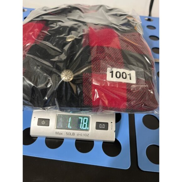 DOUBLE D RANCH Plaid Women Crop Wool Blend Jacket Red/Black size Medium - Picture 11 of 11